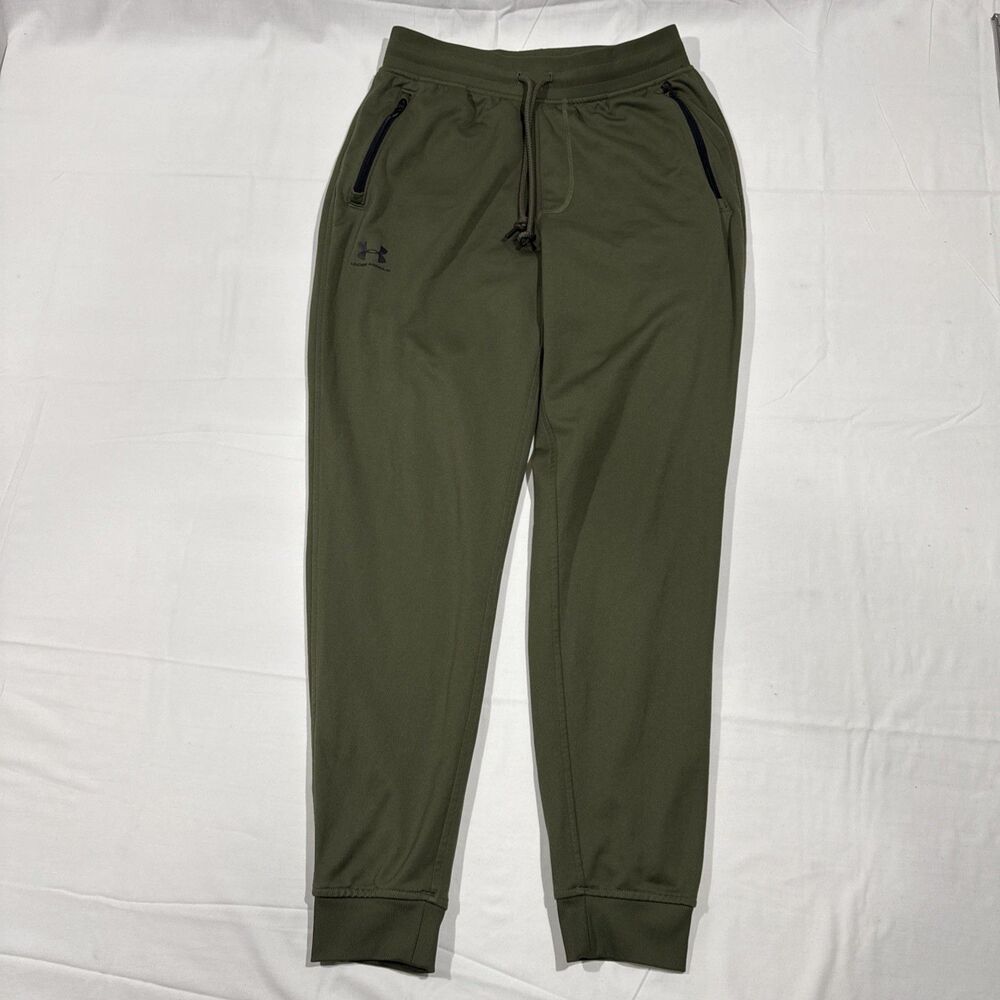 Under Armor Mens Medium Green Joggers Athletic Trainers Pants With Pockets